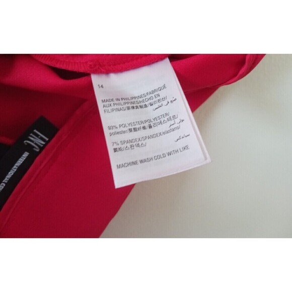 INC International Concepts Pull On Pants Flare Split Leg Red Size 14 - Picture 9 of 9